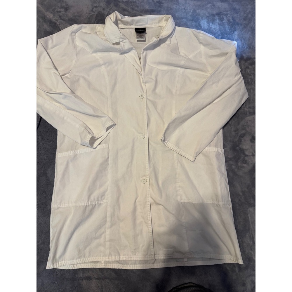 Baby Phat Kimora Lee Simmons White Lab Coat Medical Scrub Jacket XL WHBP 26370